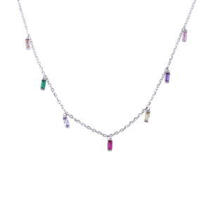Colorful Diamond CZ Necklace