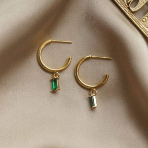 Zirconia Colouful Hoops Earings