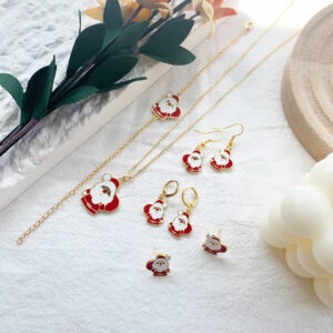Christmas Enamel  Jewelry Set