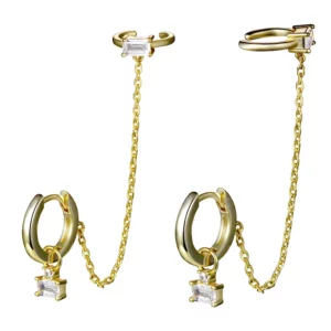 Drop Long Chain Ear Cuff Earring