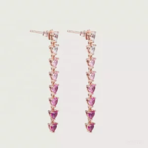 Heart Drop Long Chain Earring