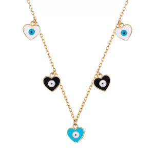Enamel Evil Eye Necklace