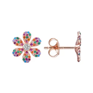 Hexapetal Flower Stud Earring