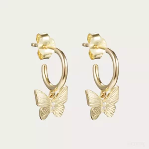 Butterfly Hoops Earrings
