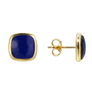 Lapis Square Stud Earring