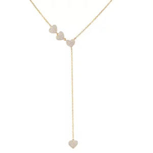 Hearts Lariat Necklace