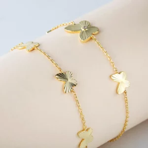 Gold Butterfly Anklets