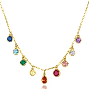 CZ Inlaid Combination Necklace/Bracelet