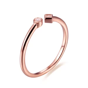 Square Round Open Ring