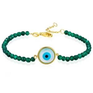 Evil Eye Crystal Beaded Bracelet